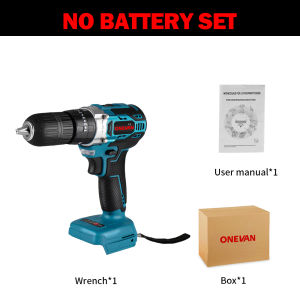 ONEVAN 13mm 1000W 450N.M Brushless Hammer Drill Impact Drill 25+3 Torque 3 Function Cordless Electric Screwdriver Power Tool For Makita 18V Battery