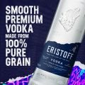 ERISTOFF Premium Vodka - 700ml / 70cl, 37.5% ABV - Charcoal Filtered, Triple Distilled Vodka Spirit. 