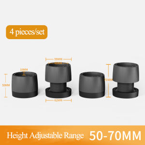 OATSBASF Washing Machine Feet Pads Adjustable Non-Slip Anti-Vibration Shockproof Heightening Base