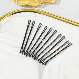 Simple Black HairPins 10 Pieces Per Pack Factory Direct Sales Good Quality And Favorable Price Easy To Use To Fix The Hairstyle Not Easy To Fall Off Womens Hairstyle Free Hairstyle Design Fixed Hairpin