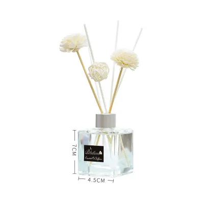 VISHAL Reed Diffuser Alat Pengharum Ruangan Parfum Essensial Oil Hiasan Stik Kayu + Bunga