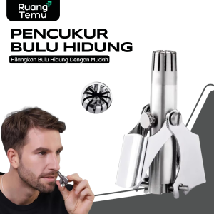Alat Cukur Bulu Hidung Otomatis Nose Hair Trimmer Stainless / Gunting Bulu Hidung Cukuran