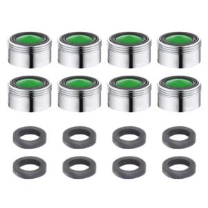 Universal Brass Aerator Insert with Fine Meshing Easy installs Splashes Without Faucet Aerator Head 8pcs for Any Faucet