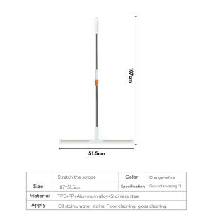 Tidy House Rotatable Mop Broom Floor Window Wiper Water Scraper Foam Multifunctional Household Floor Cleaning Tool