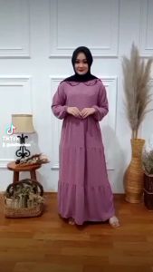 Gamis Lebaran Terbaru 2023 bahan Crinkle Airflow