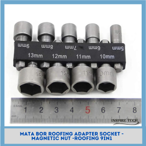 Mata Bor Kunci Shock MAGNETIC NUT ROOFING BAUT KUNCI KEPALA 6 - 13MM ADAPTER SOCKET
