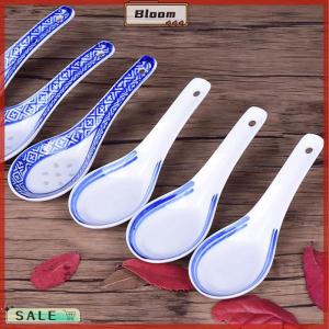 Follow Get New[Bloom Z] 1pcs Ceramic Spoon China Soup Spoon Stir Soup Spoons for Soup And Rice Kitchen