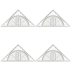 Set Square with 180 Degrees Math Protractor Multifunctional Geometry Set Square Angle-Measuring Instrument for Drafting