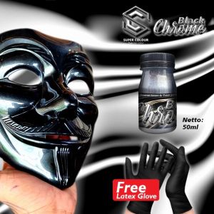 cat pu black crome super colour 50ml gratis sarung tanagan karet original garansi uang kembali
