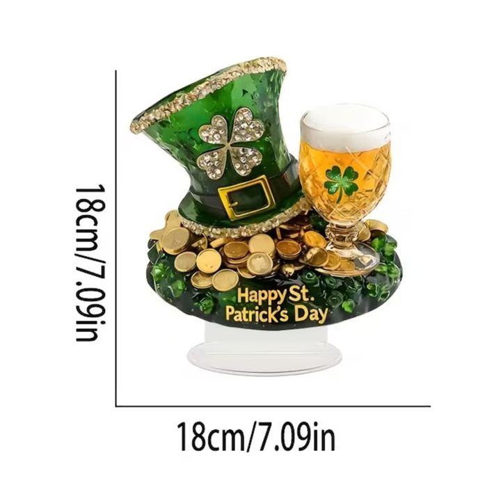 Bluethy%20St%20Patrick%20Day%20Centerpiece%20Tabletop%20Festival%20Decoration%20St%20Patrick's%20Day%20Acrylic%20Table%20Sign%202d%20Irish%20Shamrock%20Leprechaun%20Ornament%20for%20Home%20Office%20Desk%20Shelf%20Decor%20Festive%20Indoor%20Decoration%20Gift%20-%20Image%202