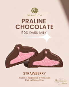 BennsEthicoa 50% Praline Chocolate Strawberry | Premium Chocolate | Chocolate Snack
