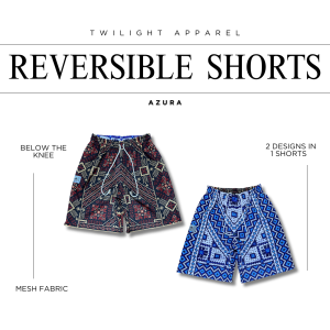 Twilight 2-in-1 Reversible Mesh Sublimation Shorts Below the Knee | Shorts for Men | Long Shorts