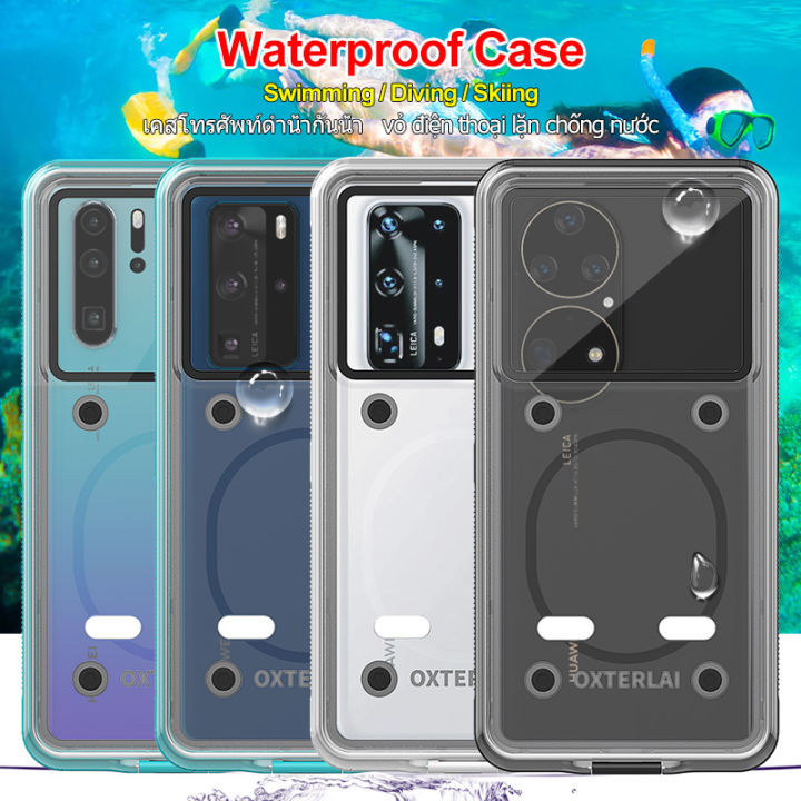 Waterproof Case for Huawei P50 P40 Pro P30 Lite P50E P40 Pro+ 5G Swimming  Diving 360 Armor Shockproof Outdoor Sports Cover Underwater Camera Phone