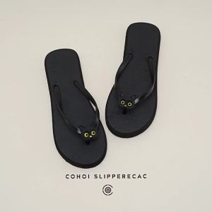 [Free Shipping] Summer Thick-Soled Outdoor Flip-Flops Non-Slip Trendy Cat Design 2026 Beach Shoes Summer Thick-Soled Outdoor Non-Slip Footwear