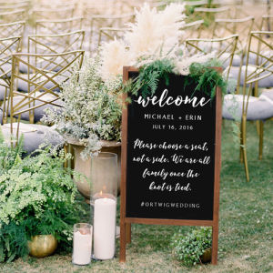 กระดานดำ Wooden Chalkboard สะอาดหน้าร้าน เคลื่อนชอล์ก 2 ด้าน 50x100 ซม 3 สี