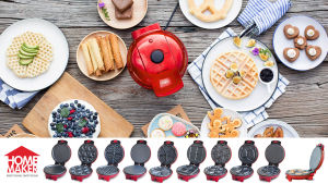 Mais Kitchen 7 in 1 Multi-functional Cake Maker with Multi-Plate (Waffle + Egg-roll + Donut + Panini + Ginger Bread Man + Heart-shaped Waffle & Cake)