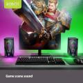 Loa Máy Tính ROBOT RS200 Loa Vi Tính gaming công suất 6W kết hợp hiệu ứng led âm thanh mạnh mẽ chất âm chi tiết điều khiển núm xoay kết nối máy tính laptop điện thoại máy mp3 - màu đen l hàng chính hãng. 