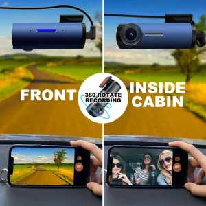 Kamera Mobil Dashcam WiFi Rotatable Ultra HD 1080P Loop Recording