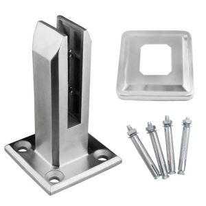 Heavy Duty Stainless Steel Glass Clamp Glass Holder Clamp Luxury Design Floor Glass Stand Fixed Glass Clip 304 Stainless Steel Glass Pool Fence Clip Floor Glass Holder Clamp Stand Fixed Fittings Clamp
