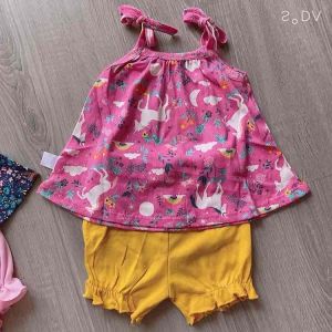 Đồ bộ 2 dây thắt nơ bé gái