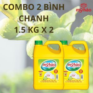 Combo 3 KG Nước Rửa Chén Mỹ Hảo - 1.5 KG x 2  - An Toàn cho Da Khử Sạch Mùi Thức Ăn