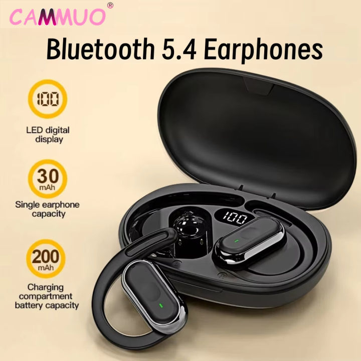Cammuo Bluetooth Earphones IPX7 Waterproof 20Hrs Wireless Headphones  with ENC Noise Cancelling Mic Deep Bass For Sports Workout Gym Lazada PH