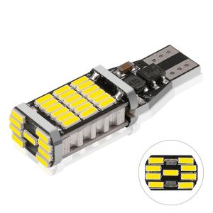 SEPASANG Lampu LED Mundur Senja Dajjal T10 T15 W16W 4014-45 SMD Canbus 12V Lampu Senja Motor Mobil