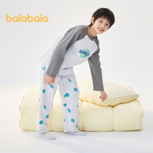 balabala Baby Pajamas Boys Homeclothes Set Little Kids Big Kids Pure Cotton Soft Skin Comfortable Print Tide