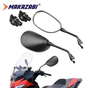 2Pcs/Pair Motorcycle Rearview Mirror Scooter E-Bike Rear View Mirrors Back Side Convex Mirror 10mm