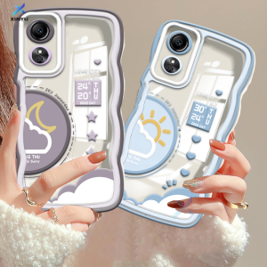 (Lokal Ready) Xinyu Casing hp OPPO Reno 8T 4G Reno 6 5G Reno 5 Reno 5F Reno 4F Bergelombang Pinggiran Siang Malam Ramalan Cuaca Soft Cover