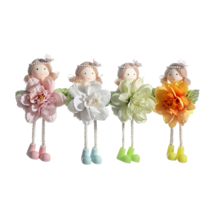 Decorative Girl Doll Pendant Beautifully Crafted Girl Doll With Flower Detail For Stylish Bag Enhancement