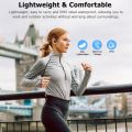 Friencity Bluetooth Headset w/Magnetic Boom Microphone for Phone Calling, Light-Comfort Open Ear Wireless Headphone w/DSP Noise Canceling Mic for PC Laptop Office Meeting Running Cycling, 12H. 
