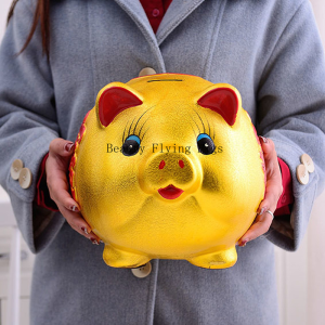 Resin Zodiac Pig Piggy Bank Luxurious Gold Paper Money Coin Box Hidden Safe Adult and Child Gifts Piggy Bank for Kids2026