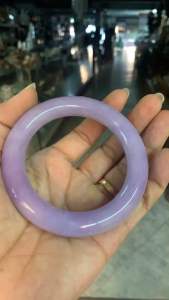 กําไลหยกม่วงลาเวนเดอร์ ขนาด 59-60