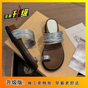 [Free Shipping] WomenS Summer Outdoor Slip-On Sandals With A Thin Strap And A Wedge Heel A New Versatile Design With A Thick Sole Comfortable Beach Sandals With A Toe-Covering Style