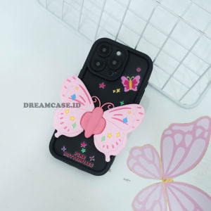 [3D-11] Softcase lentur Camera protect New 3D Uniq Butterfly timbul For Realme C33 C30 C35 C55 C53 C51 5i 5PRO 6 NARZO 6 PRO 7i C17 C2 C11 C12 C25 C20 C21 C21Y C11 2021 REALME 7 REALME 2 2PRO NARZO 50A 8 4G/5G 8 PRO Case macaron viral lucu kupu kupu