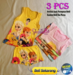 3 SET SETELAN SINGLET ANAK PEREMPUAN - PAKAIAN ANAK PEREMPUAN MOTIF - SETELAN SINGLET MOTIF TERLARIS
