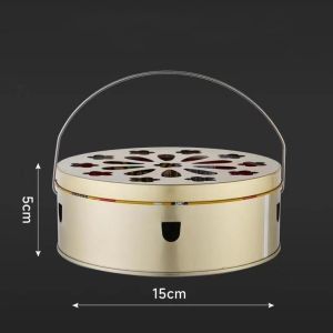[HCM]Hộp Nhang Muỗi Chống Cháy Có Quai Xách Nắp Đậy An Toàn Chất Liệu INOX Không Gỉ-Cozy520