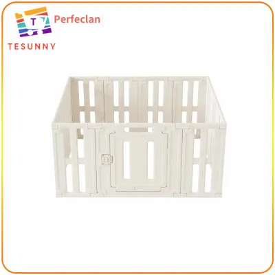 Perfeclan Easy Assembly Baby Playpen Stable and Sturdy Modular Baby Gate Child Enclosure for Babies Toddlers Living Room Playroom