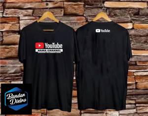 Kaos pria distro YOUTUBE costum nama Baju request nama kostum murah