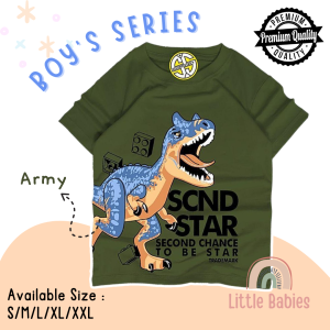 KAOS SECONDSTAR DINO SERIES PREMIUM Usia 1-10 Tahun / KAOS DISTRO BOY