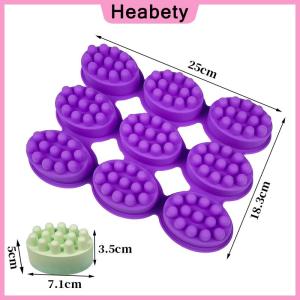 Heabety 3d Silicone Soap Mold Massage Shape Mold For Massage Therapy Soap Making Tool Oval Spa Soap Mould Crafts Accessories