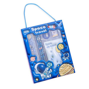Childrens Stationery Set Six In One Cartoon Pencil Eraser Ruler Set Back To School Gift