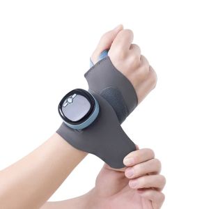New EMS Smart Heated Wrist Massager with 5 Heat Levels and 3 Vibration Massage Levels Conveniently removable and breathable wrist strap Suitable for home and office use.