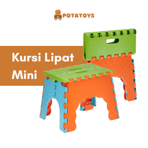 POTATOYS Kursi Mini Lipat Portable Kursi Lipat Anak Plastik Tebal Mini Portable Foldable Chair Stool