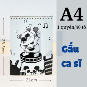 Sổ vẽ phát thảo sketch book 40 tờ A4 bìa hình đáng yêu