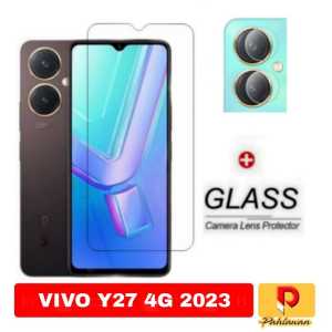 PROMO PAKET 2 INC 1 Tempered Glass VIVO Y27 4G 2023 / VIVO Y27 5G 2023 / VIVO Y16 2022 Anti Gores Kaca Clear
