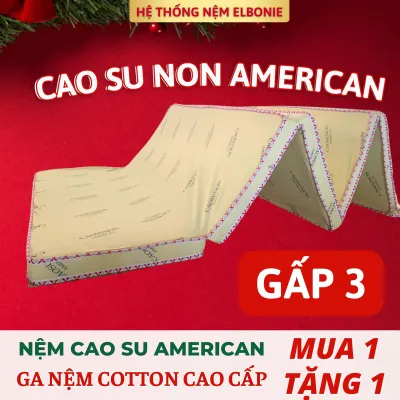 NỆM Cao Su Non Gấp 3 AMERICAN chính hãng - (Quà Tặng Ga Cotton ) Giao nhanh toàn quốc Chất lượng tốt