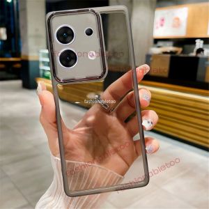 Casing For Infinix Zero 30 Zero30 4G 5G X6731 X6731B Square Plated Phone Case Fashion Couple Soft Silicone Camera Lens Shockproof Back Cover