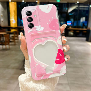 Phone Case for Samsung S26 fe ultra S26+ S25 fe New 2026 Cute Heart-shaped Pattern with Card Pocket Design Soft Silicone Casing for Galaxy S26 fe ultra S26+ Phone Cover